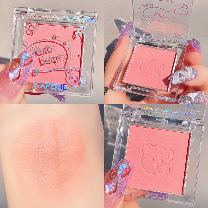Matte Monochrome Blush Highlighter Palette Natural Milk Apricot
