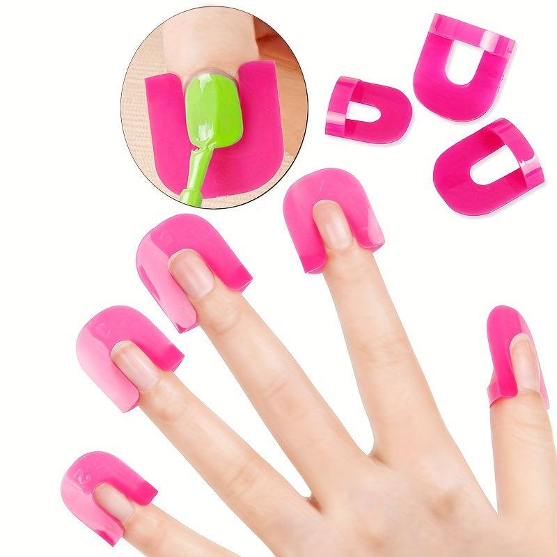 26 Pcs Nail Polish Edge Anti-Flooding Template Clip