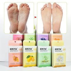 4 Step Pedicure Kit - Home Foot Spa Sea Salt Soak, Foot Mud Mask, Foot Lotion