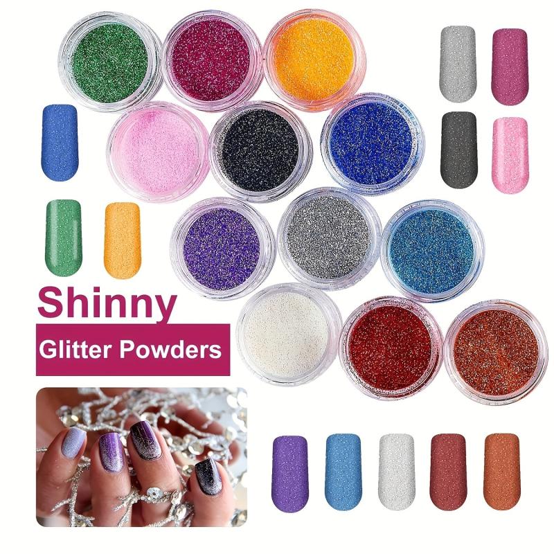 Acrylic Nail Kit for Beginners with Glitter Powder