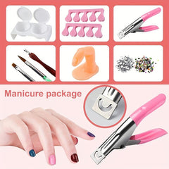 Acrylic Nail Kit for Beginners with Glitter Powder