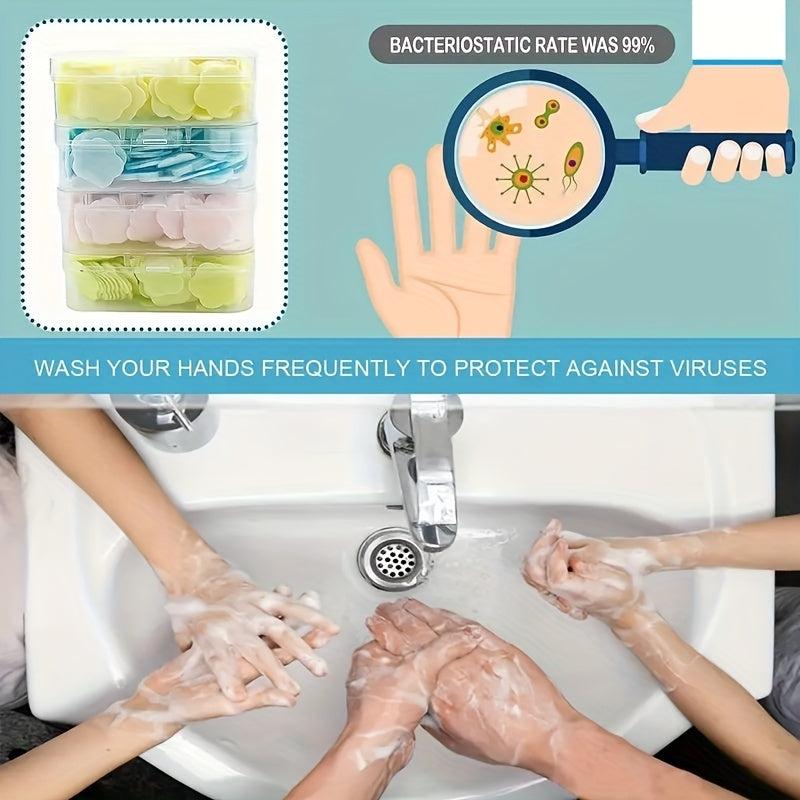 Portable Petal Soap Sheets For Hand Washing, Camping - 4PCS