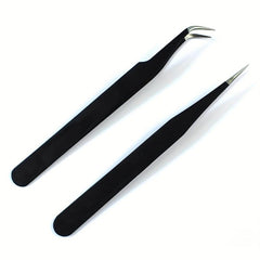 Stainless Steel Tweezers Set for Eyelash Extensions