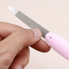 Stainless Steel Folding Nail File Double Sided Professional Tool