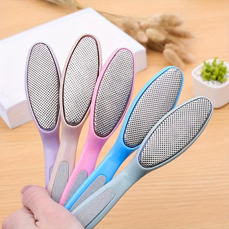 Portable Foot File with Brush for Smooth Feet - Callus Remover Dead Skin Scraper