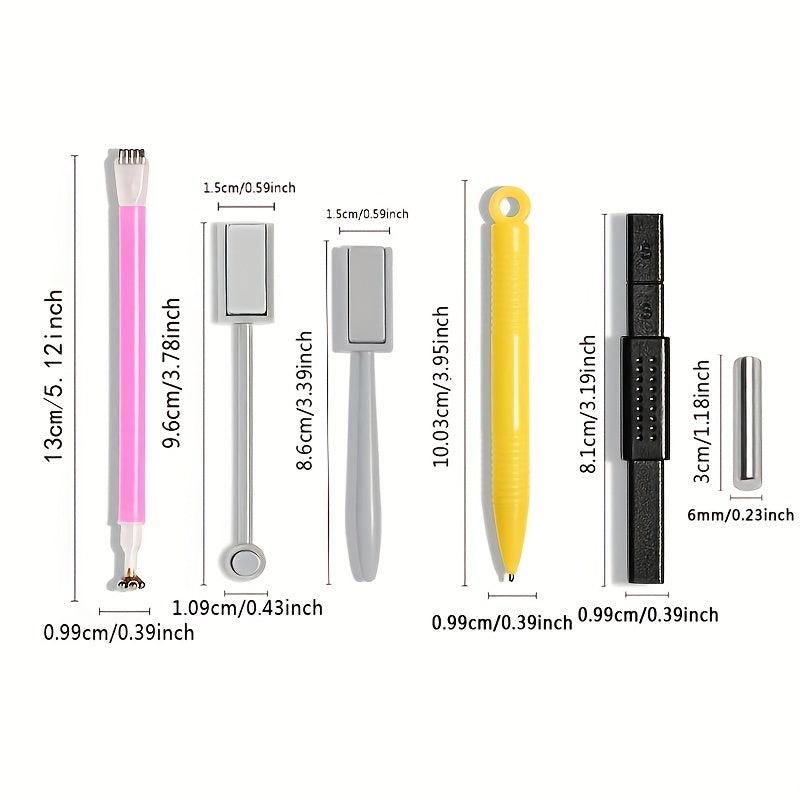 3D Magnetic Nail Art Kit with Flower Dotting Pens & Magnet Stick