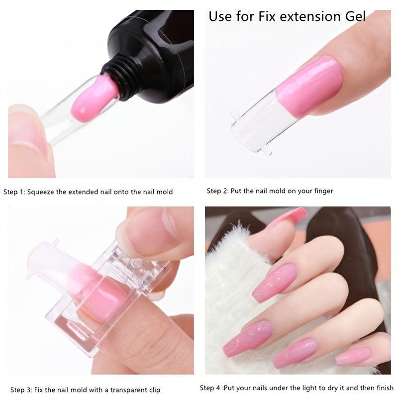 5 pcs Polygel Nail Extension Builder Clamps for Manicure Nail Art