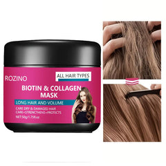 Biotin Collagen Hair Mask for Smoothing and Repairing Dry and Damaged Hair