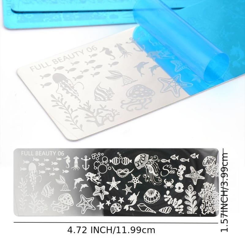 Graffiti Love Heart Butterflies Flowers Nail Art Stamping Plate FB01 06