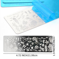 Graffiti Love Heart Butterflies Flowers Nail Art Stamping Plate FB01 06