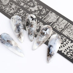 Graffiti Love Heart Butterflies Flowers Nail Art Stamping Plate FB01 06
