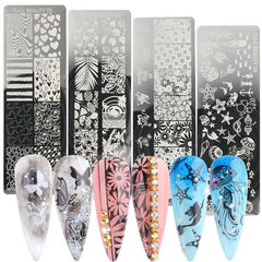Graffiti Love Heart Butterflies Flowers Nail Art Stamping Plate FB01 06