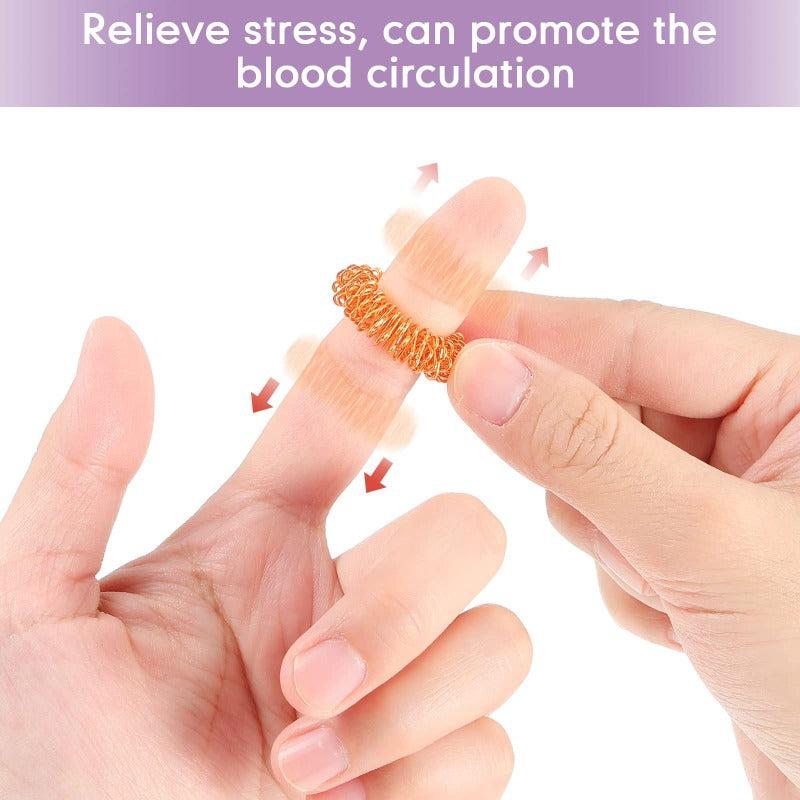 5pcs Spiky Sensory Stress Reducer Finger Massage Rings