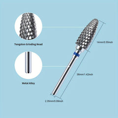 Tungsten Nail File Bits Nail Drill Bits Milling Cutter for Manicure