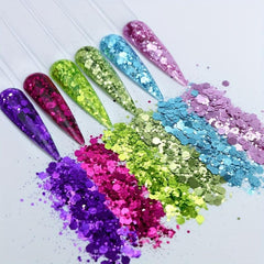 50g Hexagon Sequins Nail Glitter for DIY Crafts and Nail Art