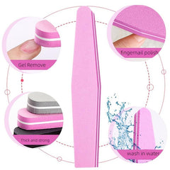 3 Pcs Nail Buffers Block Files Double Sided Sanding Buffing File