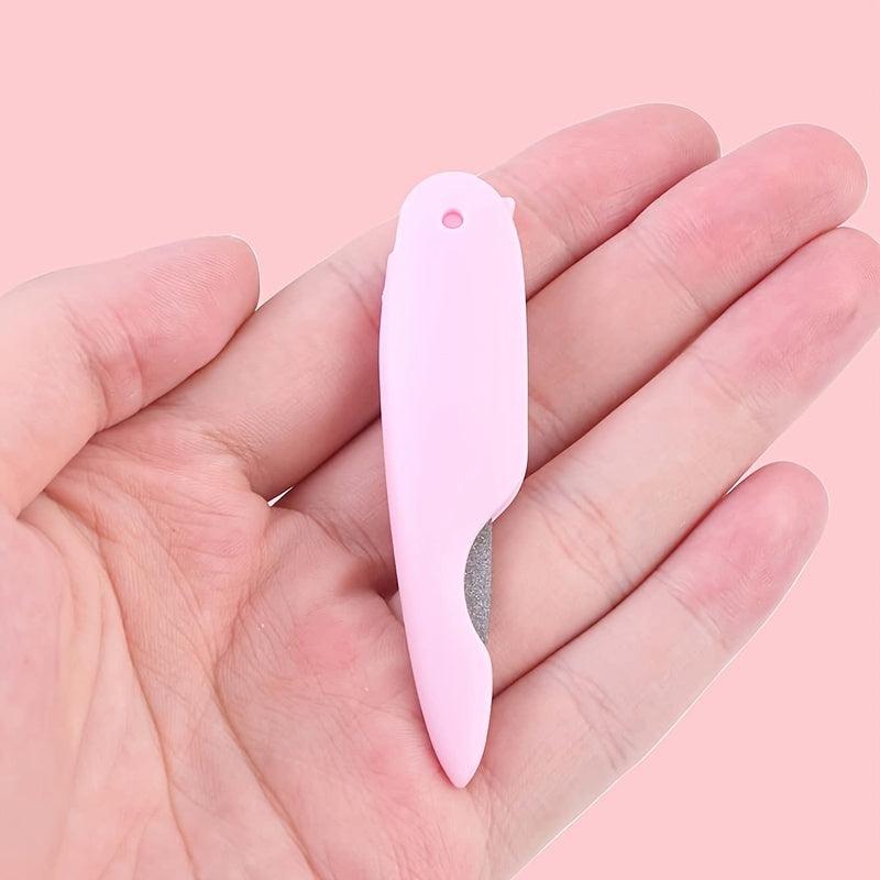 Stainless Steel Folding Nail File for Men Women - Double Sided Cuticle Tool