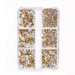 6 Grids Rhinestones Strass For Nail Art Wedding Decor