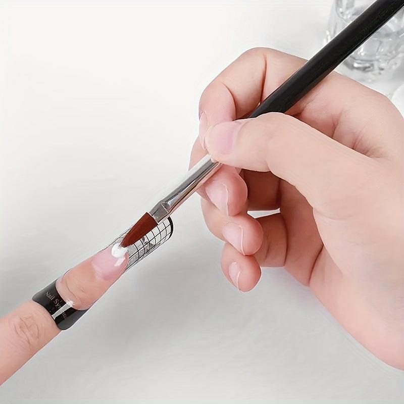 Pink & Clear Acrylic Nail Kit, Monomer Liquid, Nail Brush - DIY Nail Decoration