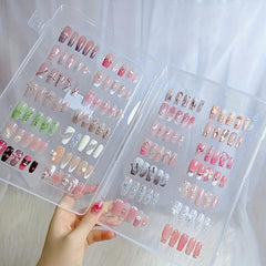 Press On Nail Storage Box Dustproof Clear Empty Press On Nail Packing Box