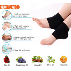 Moisturizing Heel Sleeves Silicone Socks for Women & Men