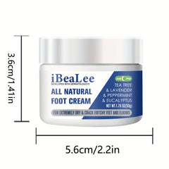 Eucalyptus Foot Cream for Dry Feet Heels Knees