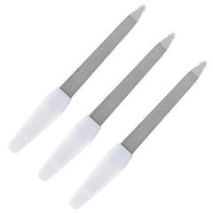 Stainless Steel Nail Files With Anti Slip Handle Double Sided Nail Filer