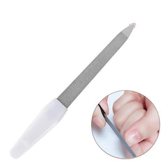 Stainless Steel Nail Files With Anti Slip Handle Double Sided Nail Filer