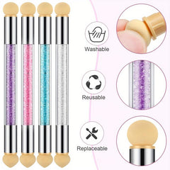 Gradient Shading Nail Art Pen With Rhinestone Handle