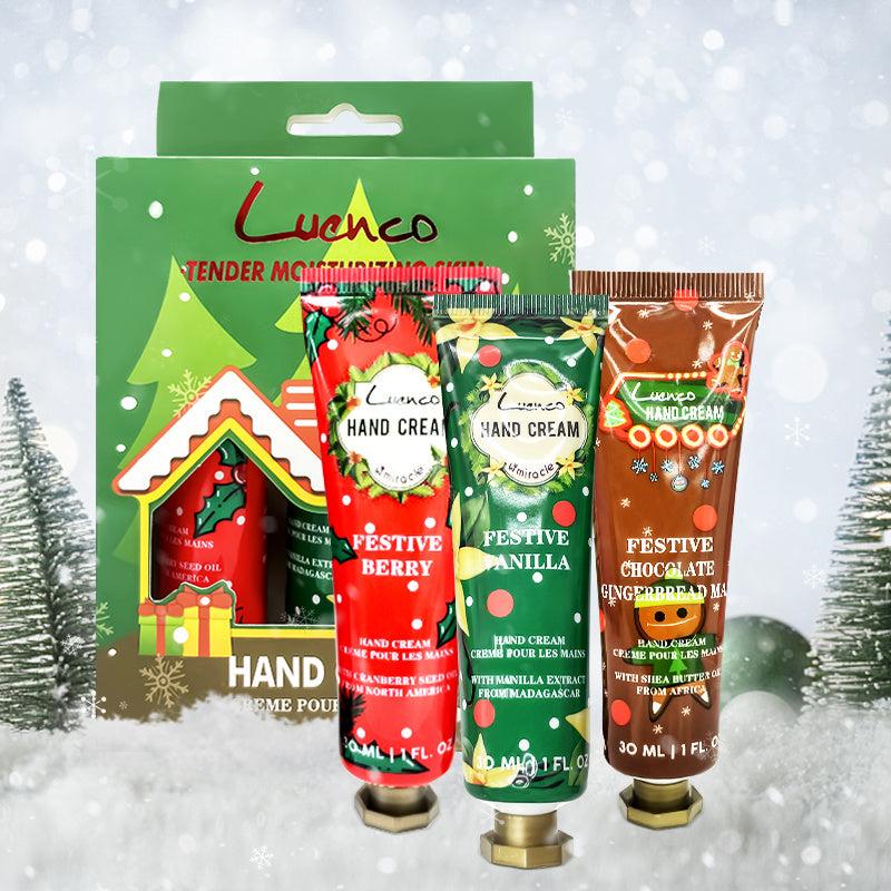 3pcs Christmas Hand Cream Set Moisturizing Nourishing for Dry Cracked Skin