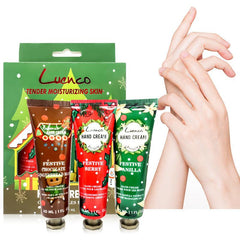 3pcs Christmas Hand Cream Set Moisturizing Nourishing for Dry Cracked Skin