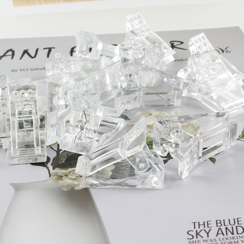 Clear Nail Tips Clip for Quick Building Gel Nail Forms Nail Molds Beginners