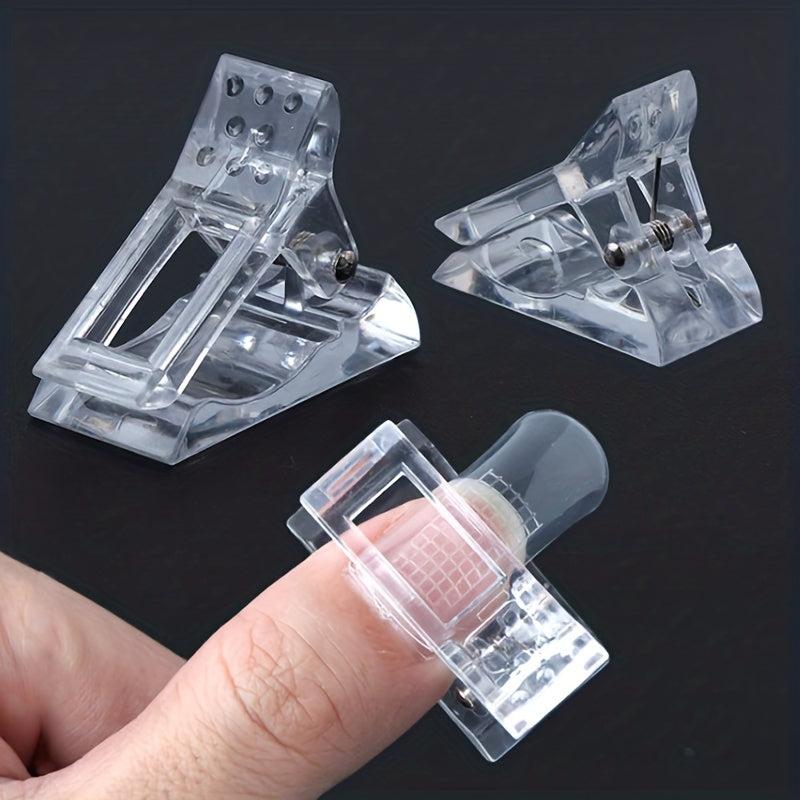 Clear Nail Tips Clip for Quick Building Gel Nail Forms Nail Molds Beginners