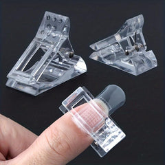 Clear Nail Tips Clip for Quick Building Gel Nail Forms Nail Molds Beginners
