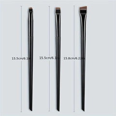 3pcs Flat Eyeliner & Eyebrow Brush Set Eye Makeup Beauty Tools