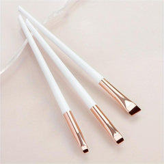 3pcs Flat Eyeliner & Eyebrow Brush Set Eye Makeup Beauty Tools