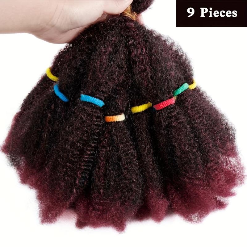 Afro Kinky Curly Bulk Hair Extensions 10 Strands