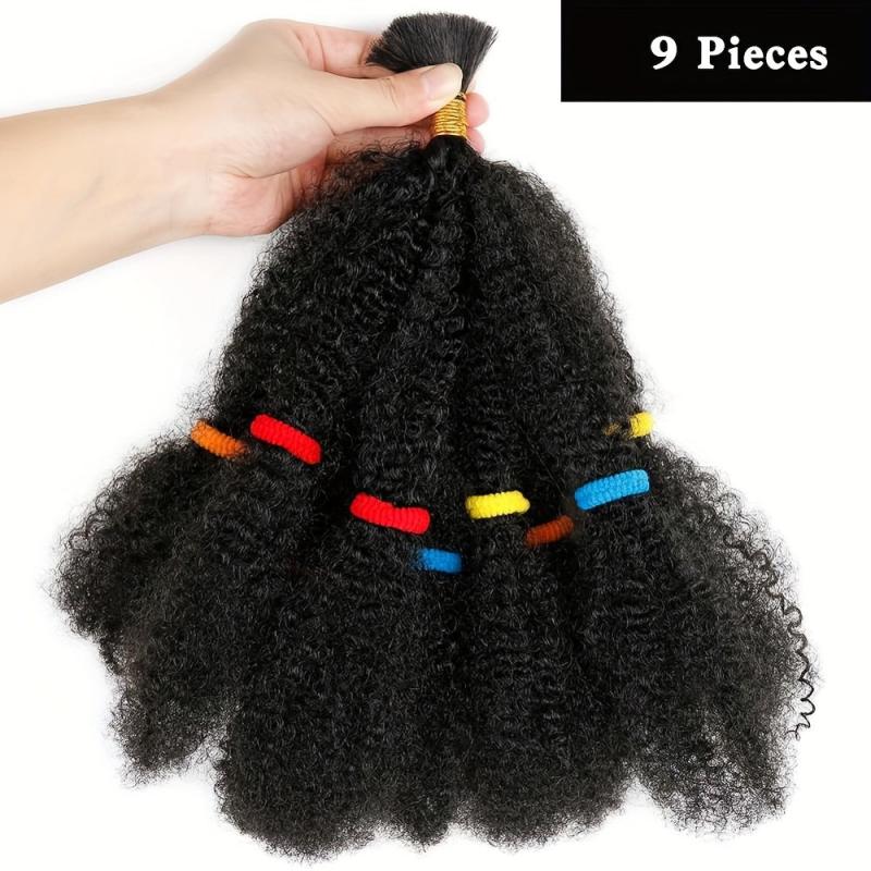 Afro Kinky Curly Bulk Hair Extensions 10 Strands