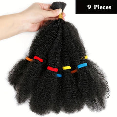 Afro Kinky Curly Bulk Hair Extensions 10 Strands