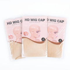 Breathable HD Wig Cap 2pcs pack Elastic and Invisible