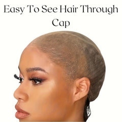 Breathable HD Wig Cap 2pcs pack Elastic and Invisible
