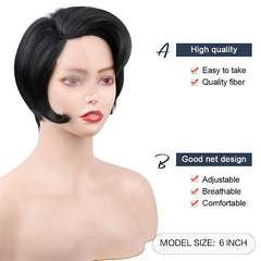 Short Pixie Cut Straight Hair Wig 180 Density 6inch
