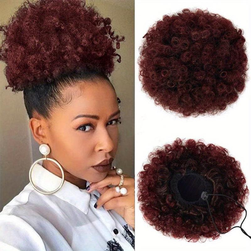 Short Afro Puff Drawstring Ponytail Extensions For Women