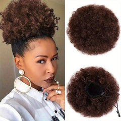 Short Afro Puff Drawstring Ponytail Extensions For Women