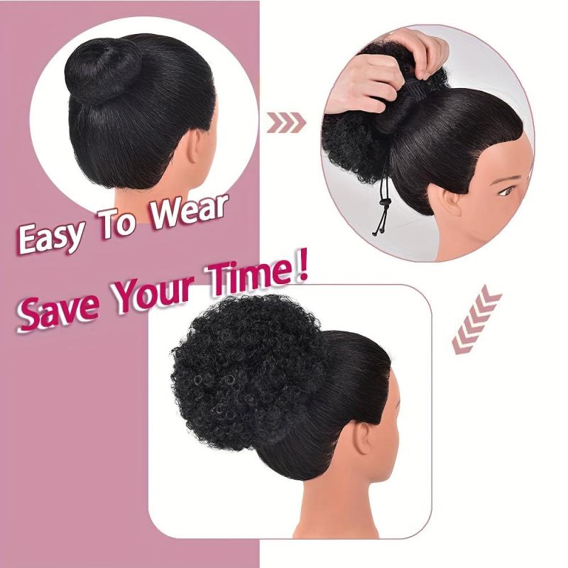 Short Afro Puff Drawstring Ponytail Extensions For Women