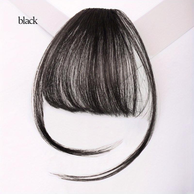Short Straight Clip In Bangs Synthetic Hair Extensions Fringe With Temples