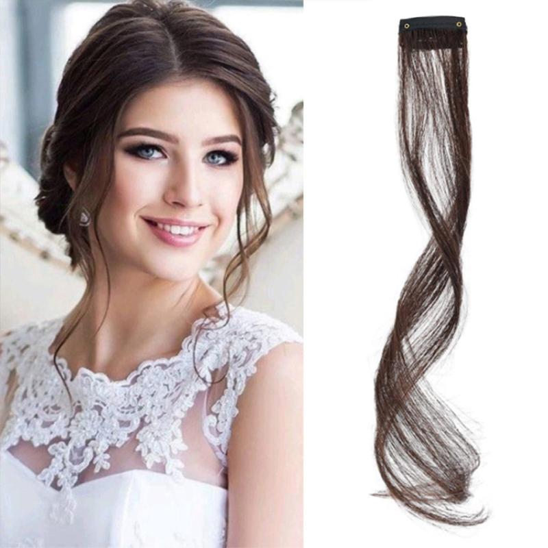 Synthetic Long Clip In Bangs Hair Piece for Natural Side Air Bangs
