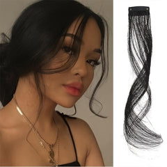 Synthetic Long Clip In Bangs Hair Piece for Natural Side Air Bangs