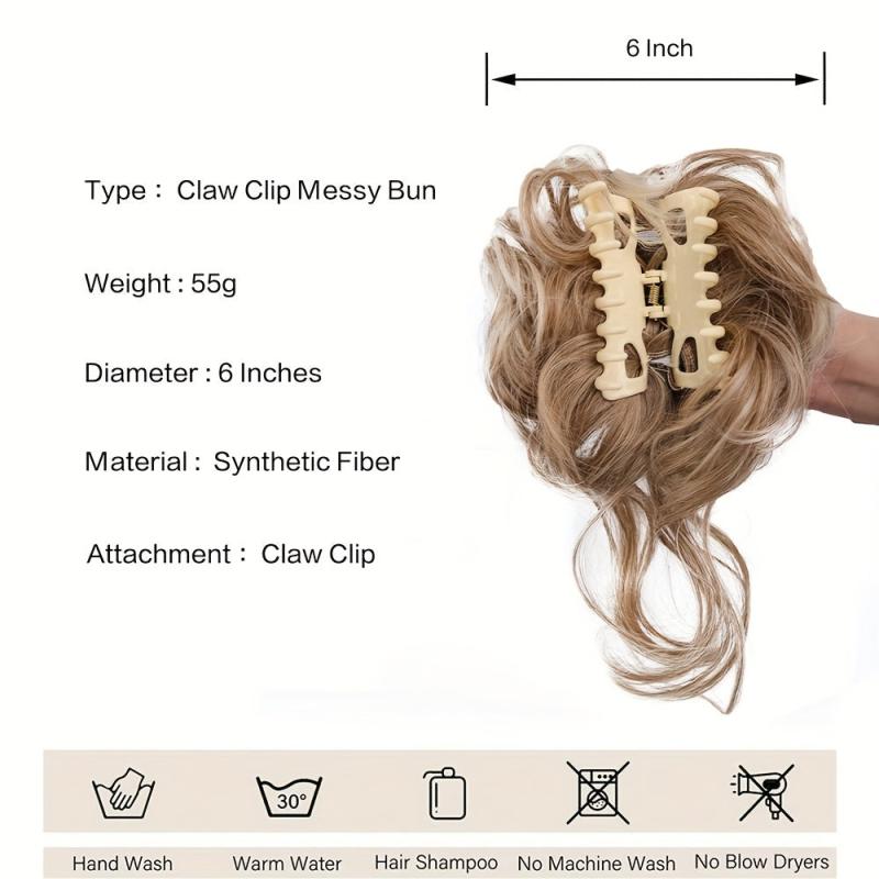 Curly Wavy Hairpieces for Women Scrunchies Extension