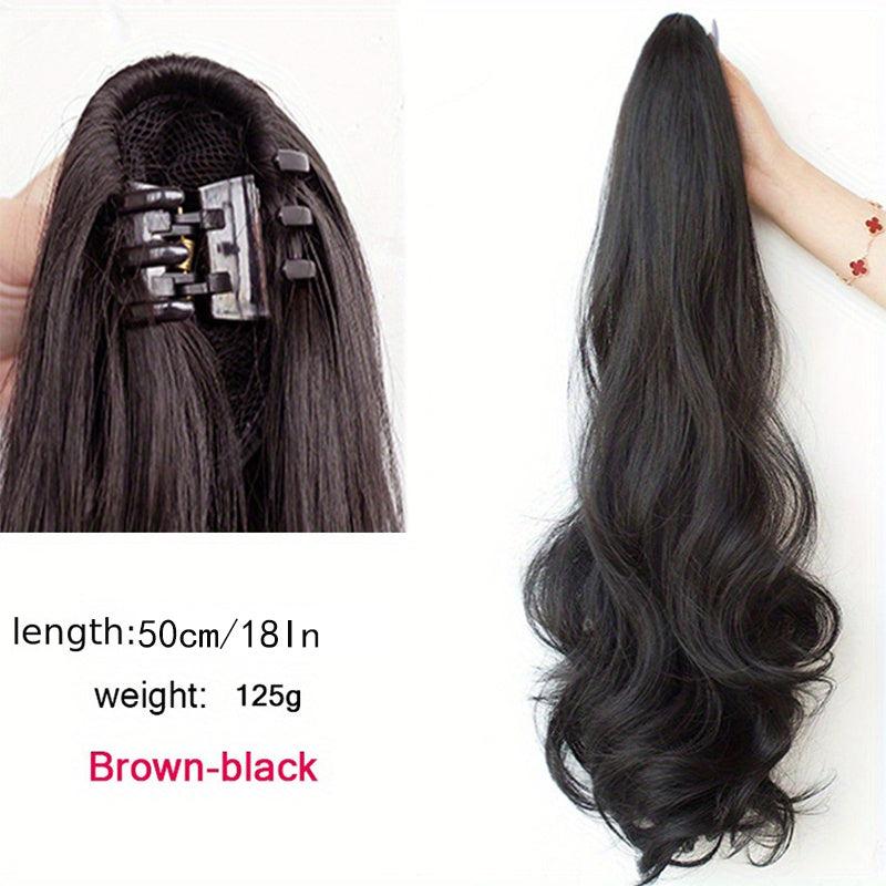 45 72 Cm Curly Ponytail Hair Extension Claw Clip Long Wavy Hairpiece